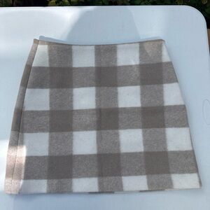Loft Plaid Tan Skirt